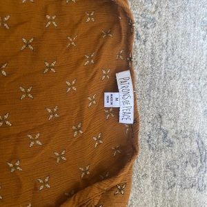 mustard yellow tie crop top